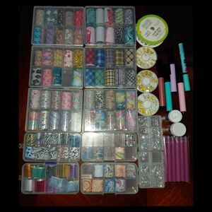 Colorful Nail Art Foil and Decoration Lot